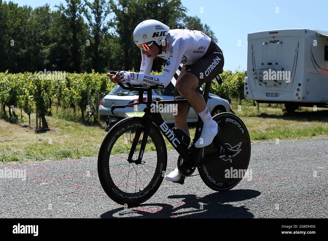 OLIVER NAESEN von AG2R-TEAM BEI der Tour de France 2021, Radrennen Etappe 20, Zeitfahren, Libourne - Saint Emilionl (30,8 km) am 17. Juli 2021 in Lussac, Frankreich - Foto Laurent Lairys / DPPI Stockfoto