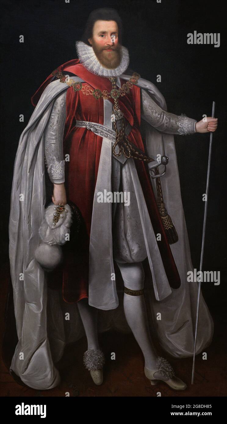 Ludovic Stuart (1574-1624). 1. Duke of Richmond und 2. Duke of Lennox. Schottischer Höfling, Adliger und Politiker. Porträt von Paul van Somer (ca. 1576-1621). Öl auf Leinwand, ca. 1620. National Portrait Gallery. London, England, Vereinigtes Königreich. Stockfoto