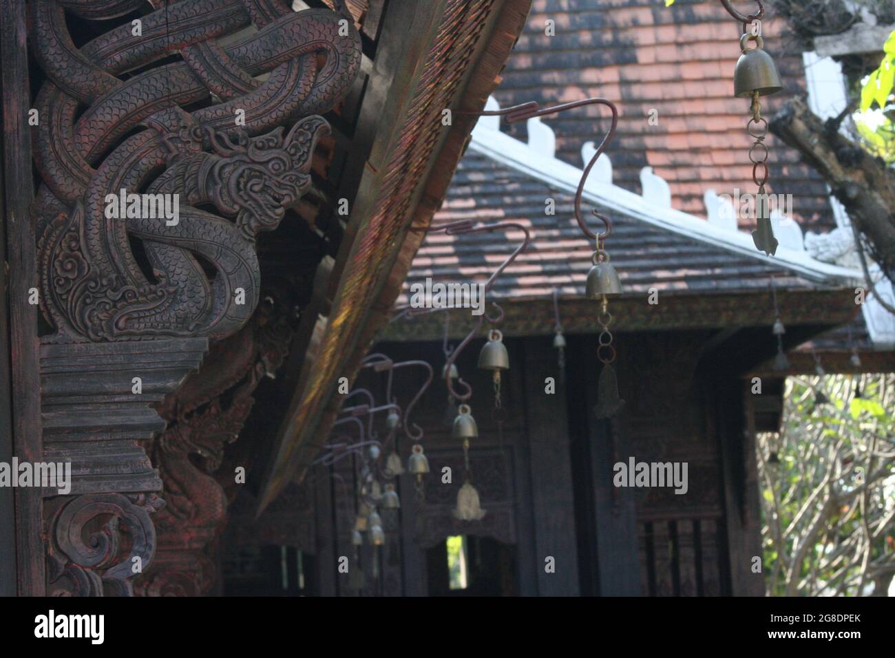 Phaya Naga in einem buddhistischen Tempel, Thailand Stockfoto