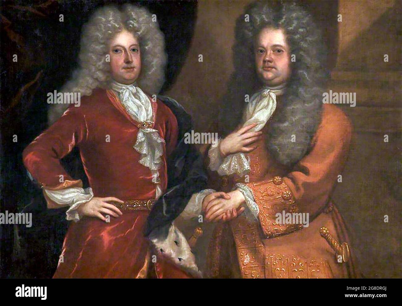 Porträt von Joseph Addison (1672-1719) und Richard Steele (1672-1729) Stockfoto