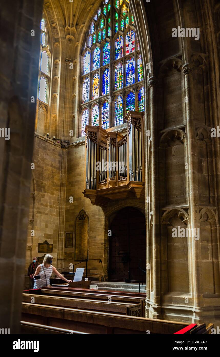 Sherborne Abbey in Dorset. Stockfoto