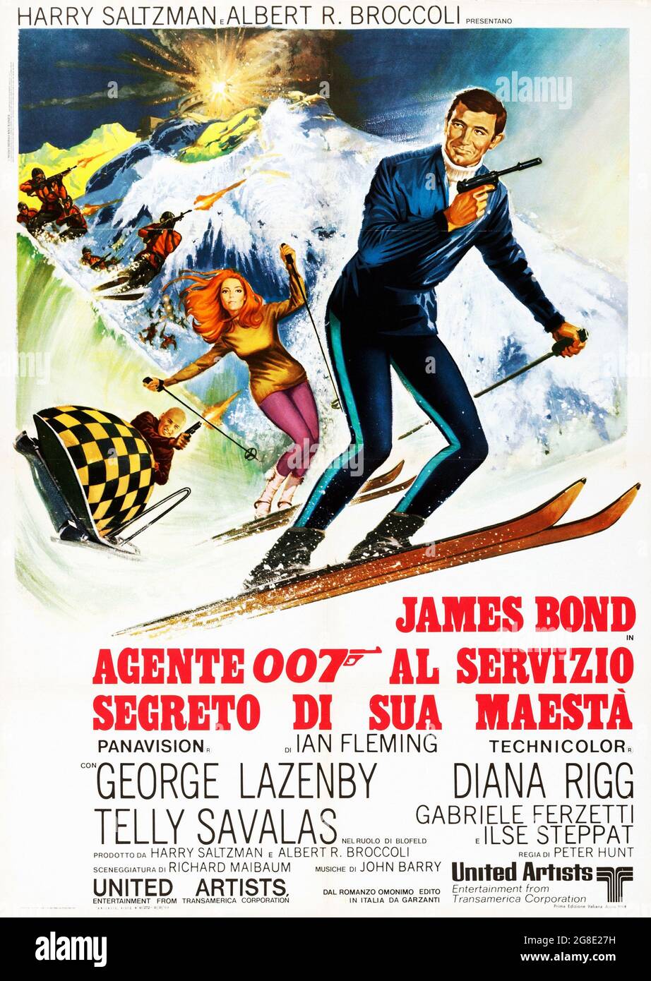 James Bond 007 Al Servizio Segreto Di Sua Maesta Filmplakat Uber Die Heldentat Des Geheimdienstes Ihrer Majestat George Lazenby 1969 Stockfotografie Alamy