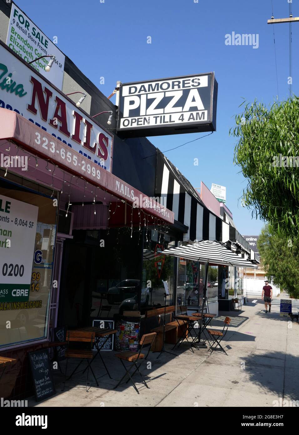 Los Angeles, Kalifornien, USA 15. Juli 2021 EIN allgemeiner Blick auf die Atmosphäre von D'Amore's Pizza während der Coronavirus-Covid-19-Pandemie am 16. Juli 2021 in Los Angeles, Kalifornien, USA. Foto von Barry King/Alamy Stockfoto Stockfoto