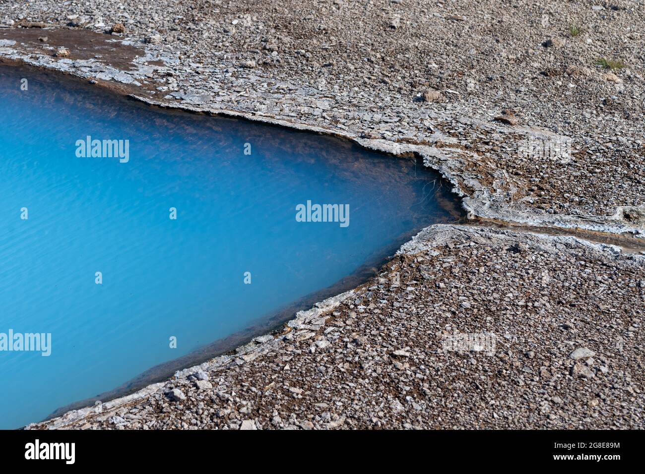 Blesi Thermalquelle, Haukadalur Geothermie Gebiet, Geysir, Island Stockfoto