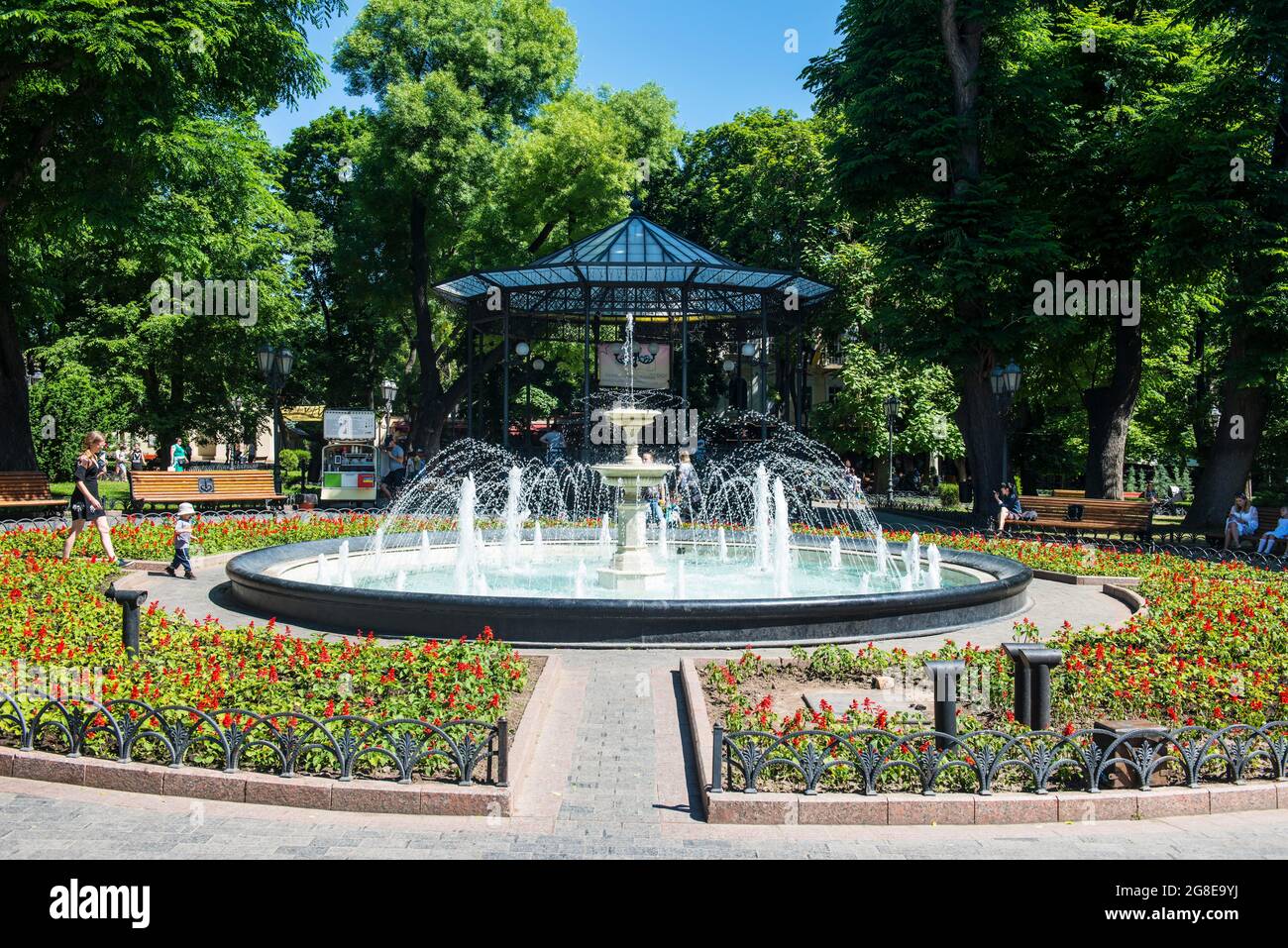 Stadtgarten von Odessa, Schwarzes Meer, Ukraine Stockfoto