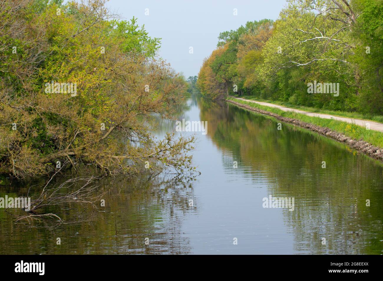Hennepin Canal, Hennepin Canal State Trail, Illinois Stockfoto