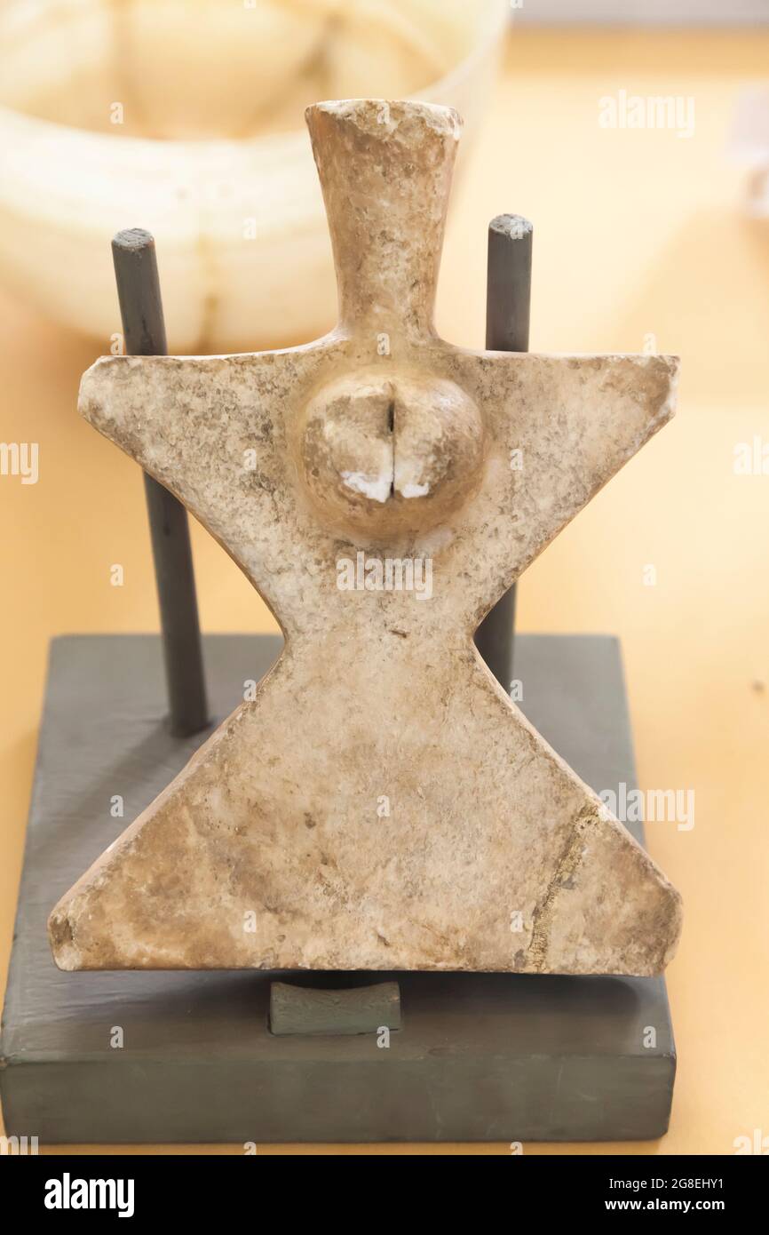 Menschliche Steinfigur, ausgegraben in Semnan, 2. Mühle. BC, National Museum of Iran, Teheran, Iran, Persien, Westasien, Asien Stockfoto