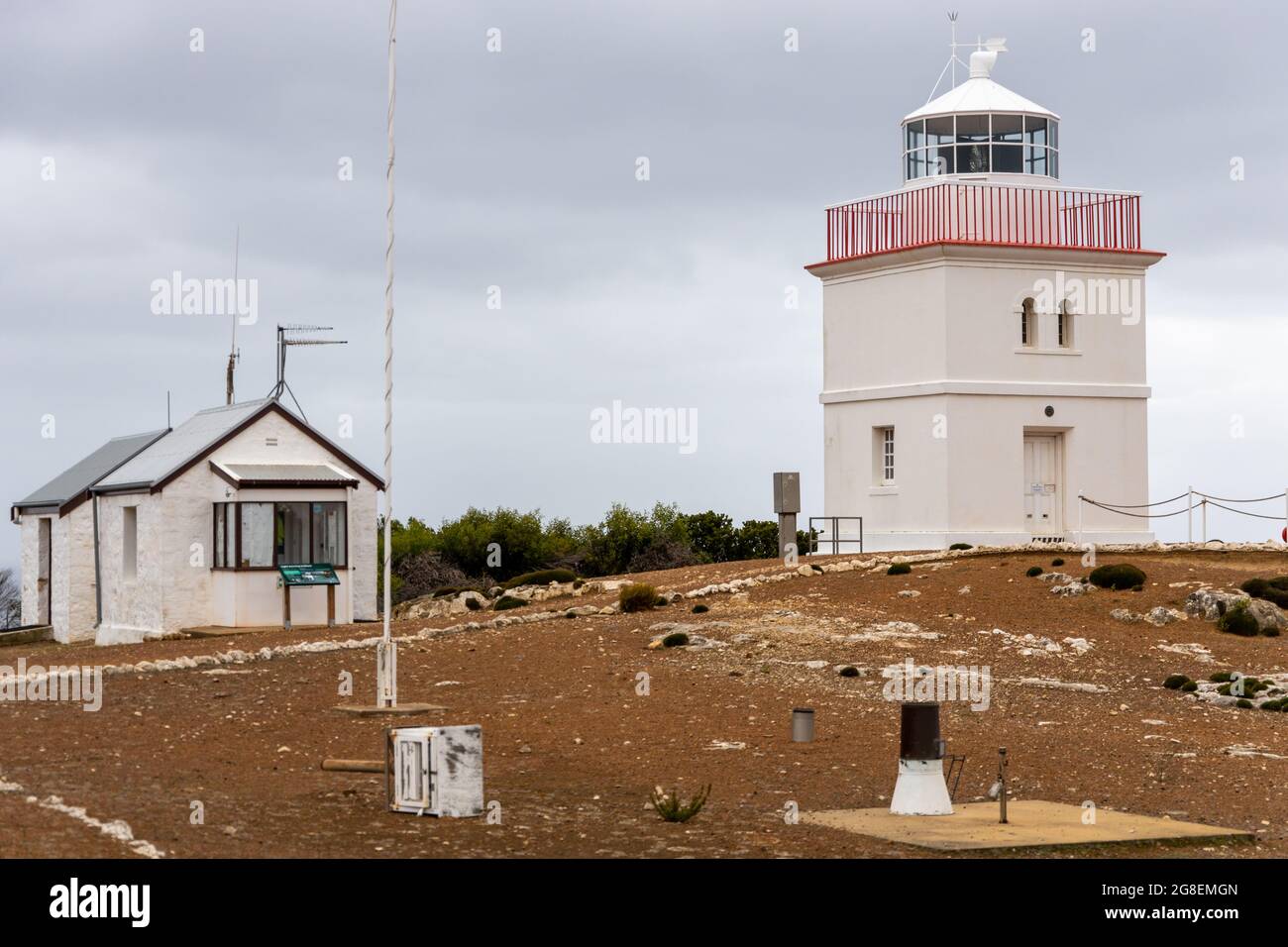 Cape Borda Leuchtturm und Keeper Quarters auf Kangaroo Island South Australia am 10. Mai 2021 Stockfoto