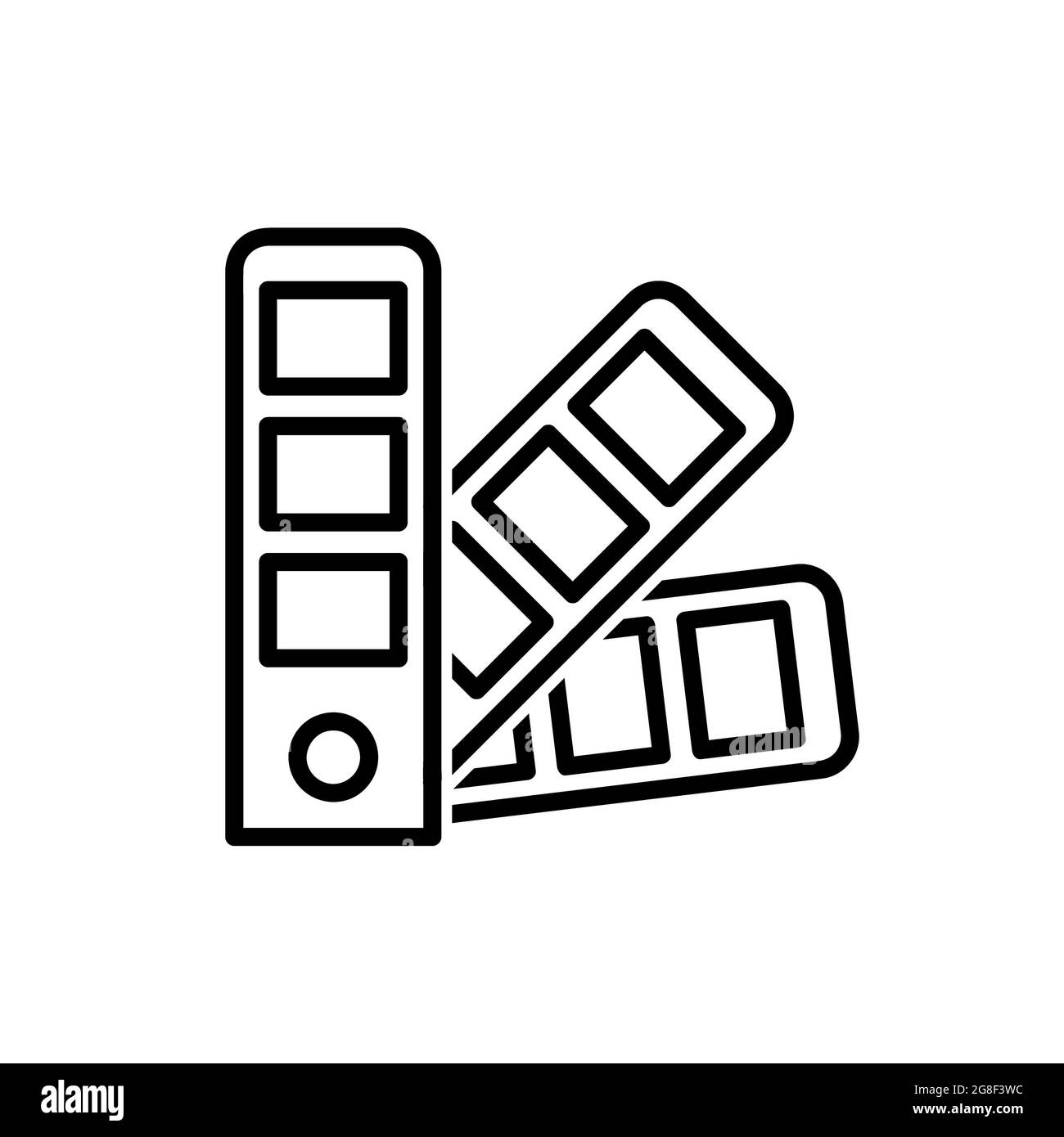 Flaches Symbol für die Farbpalette. Pantone-Symbolvektor eps10 Stockfoto