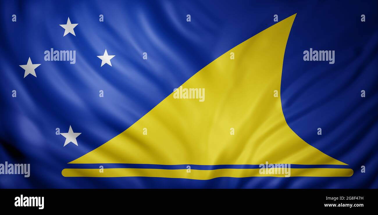 3D-Rendering von Tokelau flag waving Stockfoto