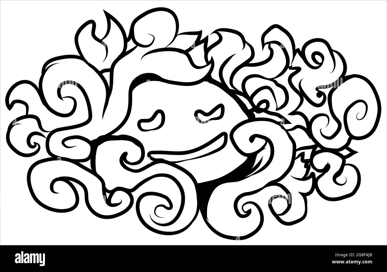 Relax Expression dekoratives schwarzes Designelement, Vektorgrafik, horizontal, isoliert Stock Vektor