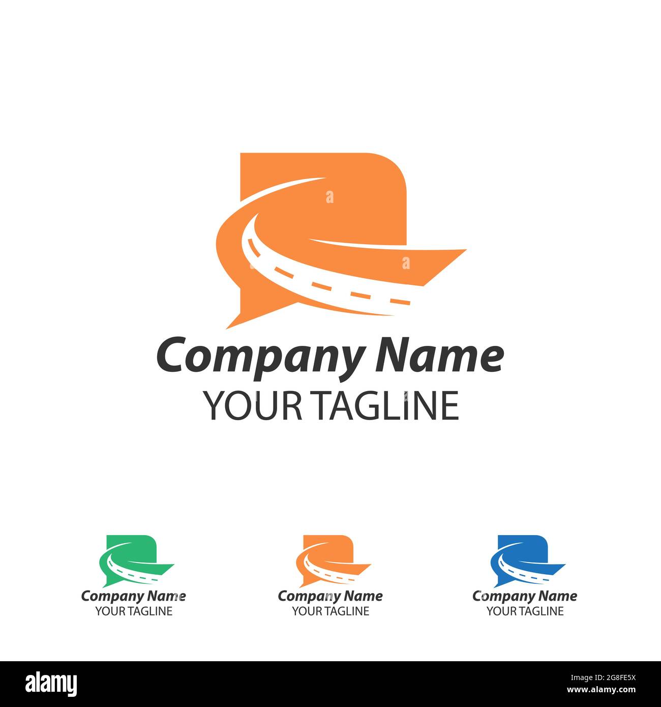 Straßenpflege kreative Zeichen Konzept. Konstruktion Symbol Vektor-Idee mit Autobahn im negativen Raum. Thema Verkehr und Verkehr.EPS 10 Stock Vektor