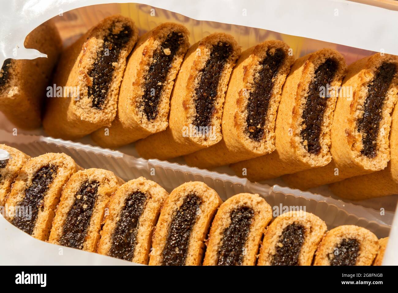 Ein Paket von Nabiscos Fig Newton Cookies in New York am Freitag, den 16. Juli 2021. (© Richard B. Levine) Stockfoto