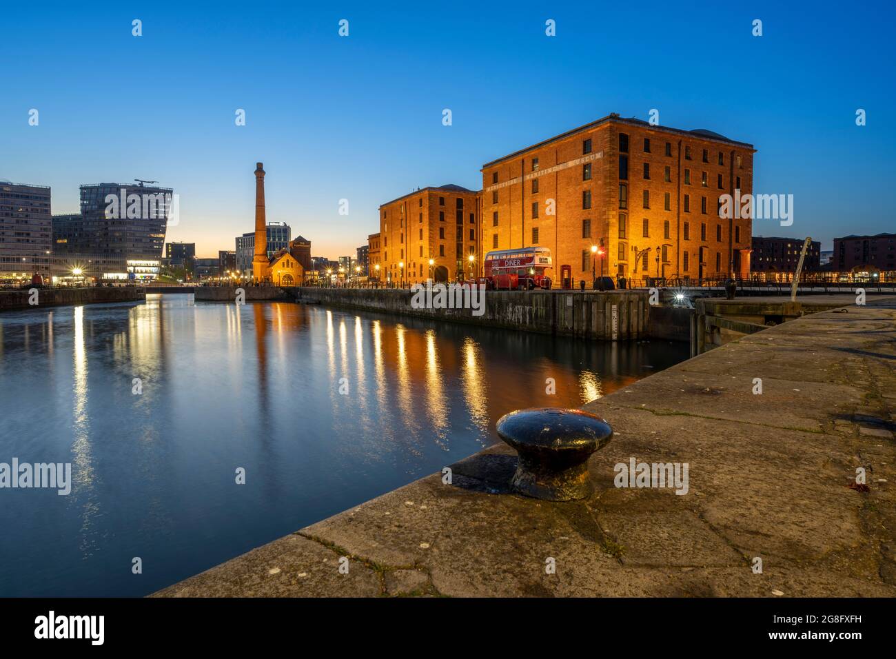 Das Merseyside Maritime Museum and Pump House am Albert Dock, UNESCO-Weltkulturerbe, Liverpool, Merseyside, England, Vereinigtes Königreich, Europa Stockfoto