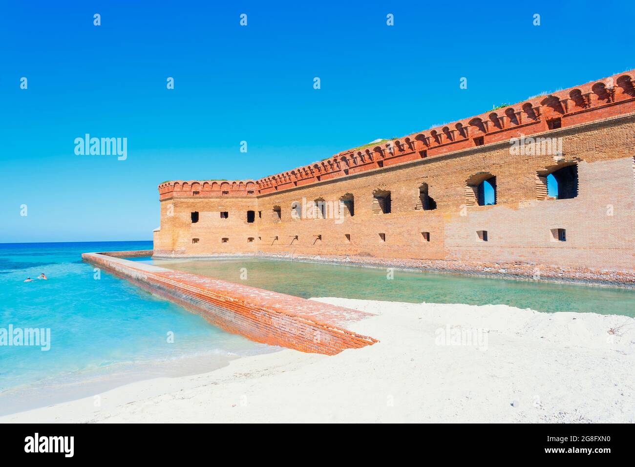 Sandstrand, Fort Jefferson, Dry Tortugas National Park, Florida, USA, Nordamerika Stockfoto