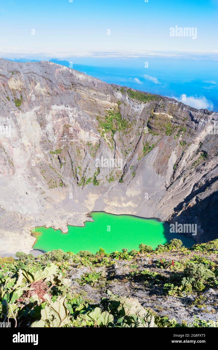 Irazu Vulkan Irazu Vulkan-Nationalpark, Provinz Cartago, Costa Rica, Mittelamerika Stockfoto