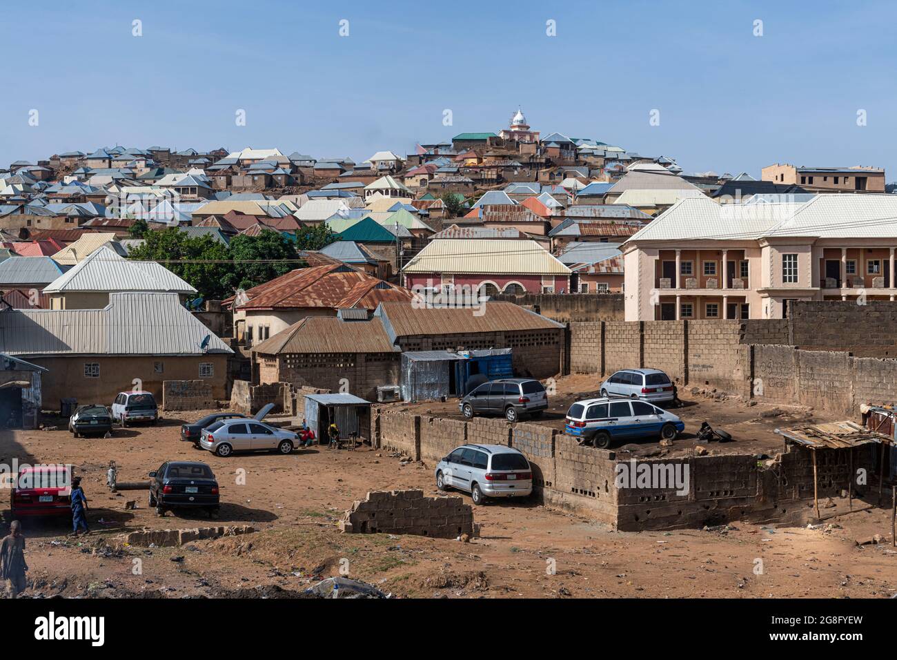 Altstadt von Jos, Ostnigeria, Westafrika, Afrika Stockfoto