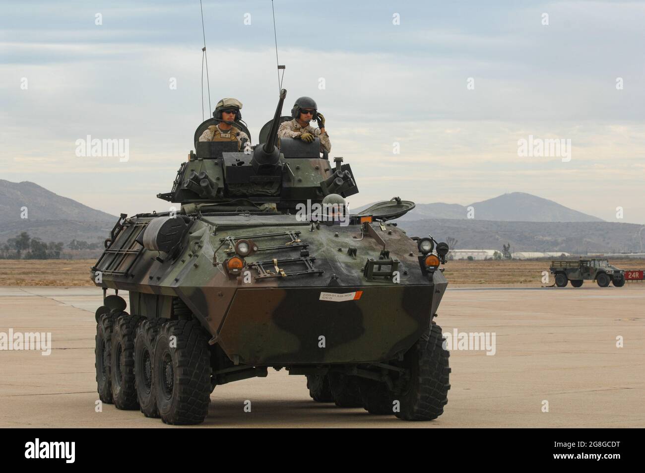 USMC Light Armored Vehicle (LAV) bei MCAS Miramar in San Diego, CA Stockfoto