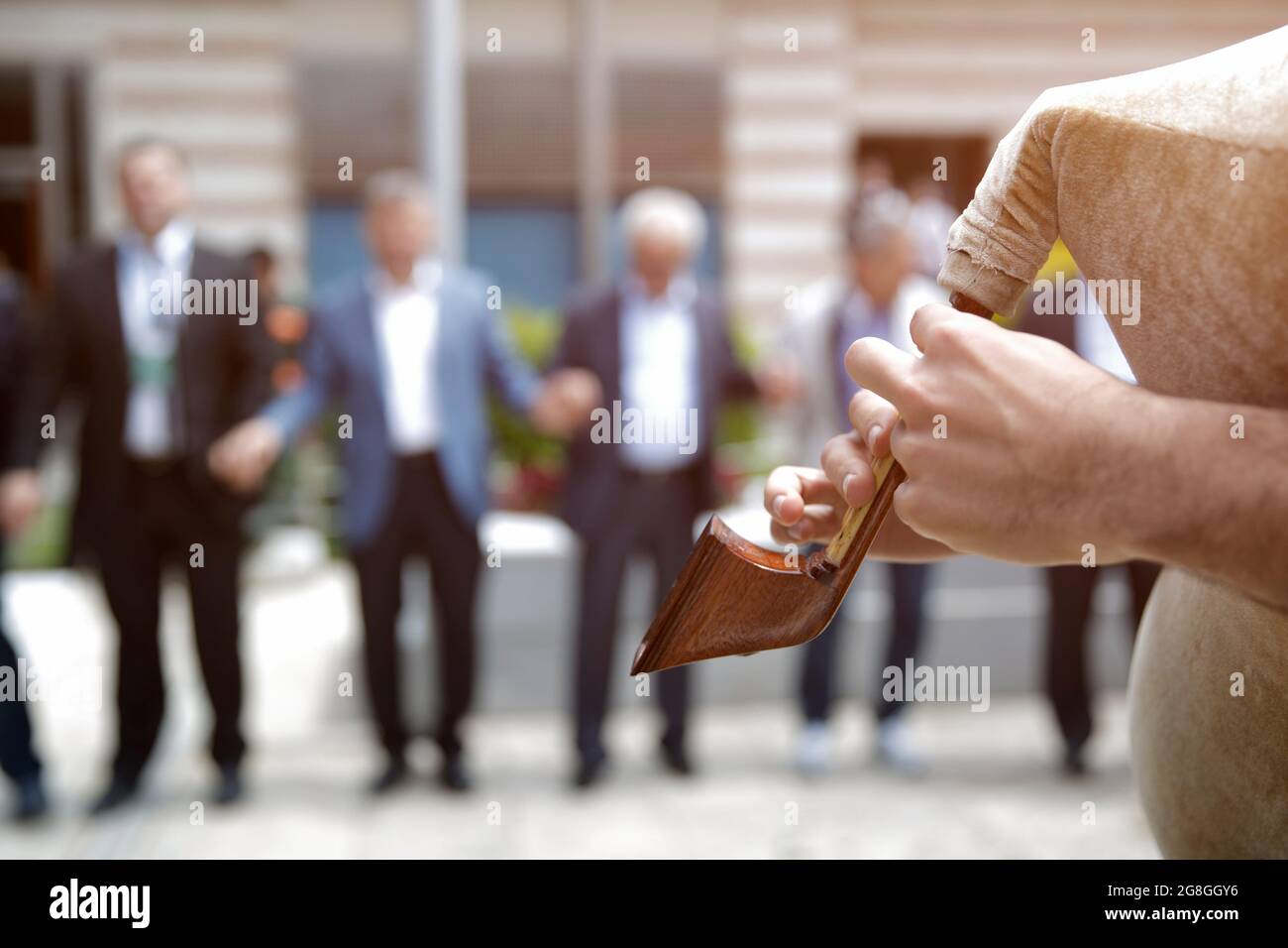Rize Tulum Musical Instruments und Horon, Kulturelle Unterhaltung Stockfoto