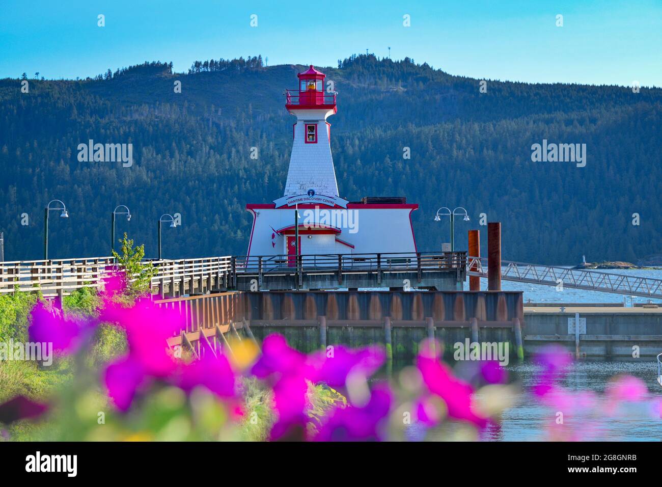Leuchtturm, Maritime Discovery Center, Harbour Quay, Port Alberni, British Columbia, Kanada Stockfoto