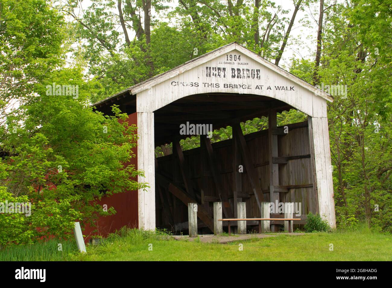 Neet Covered Bridge, Parke County, Indiana Stockfoto