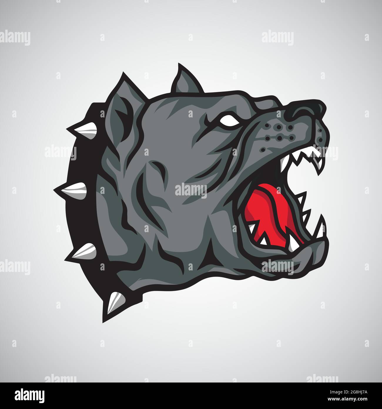 Angry Pitbull Dog Sports Team Logo Maskottchen Design-Vektor Stock Vektor
