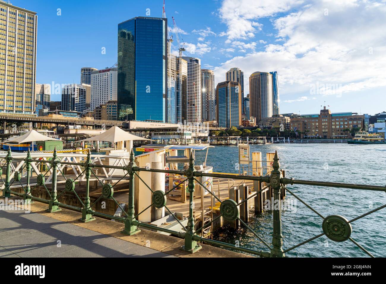 Verlassene Tour, Werfer am Circular Quay während der Sperre, Sydney, Australien Stockfoto