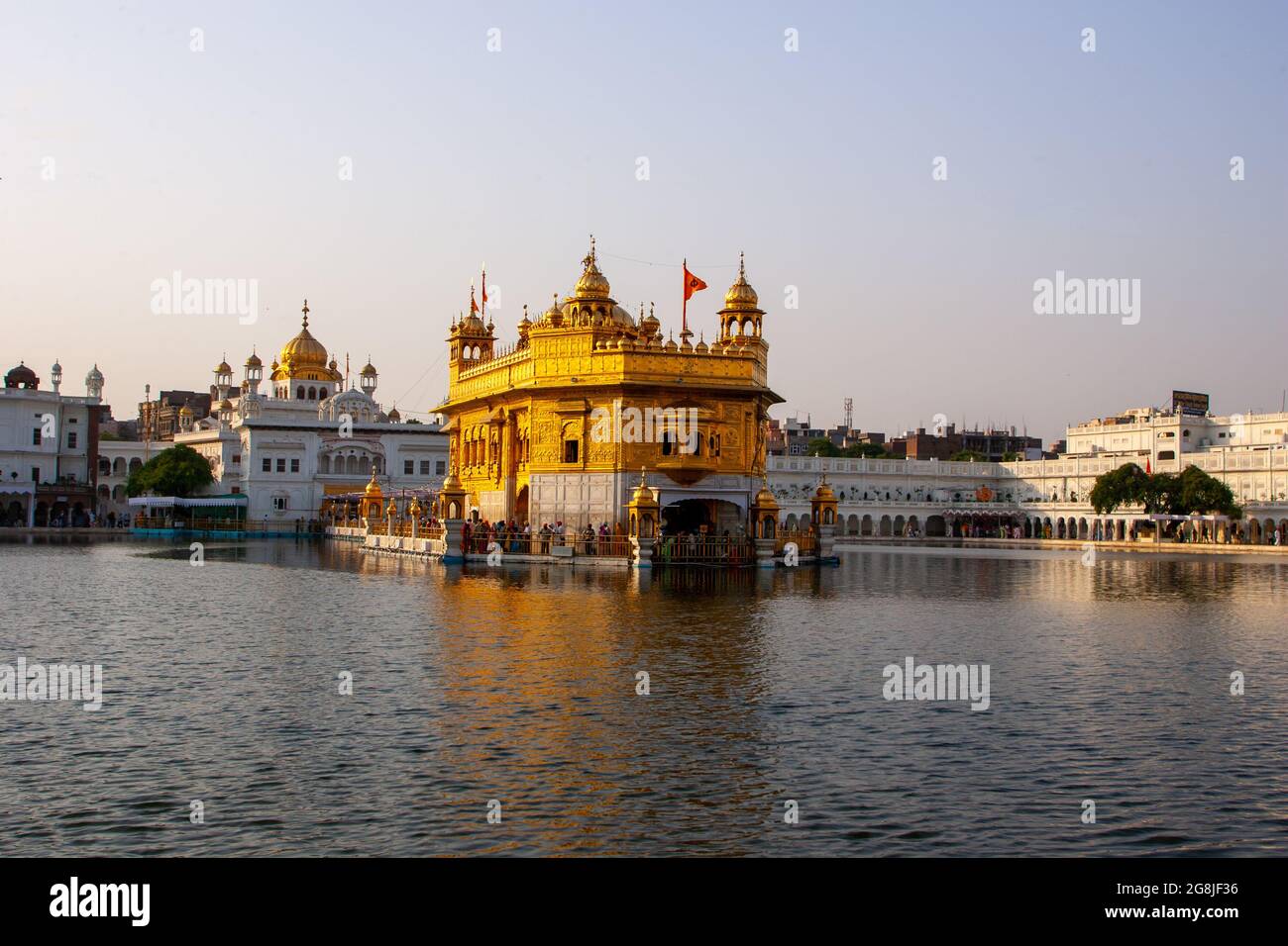 Der Harmandir Sahib, oder Golden Temple, in Amritsar, Punjab, Nordwestindien Stockfoto