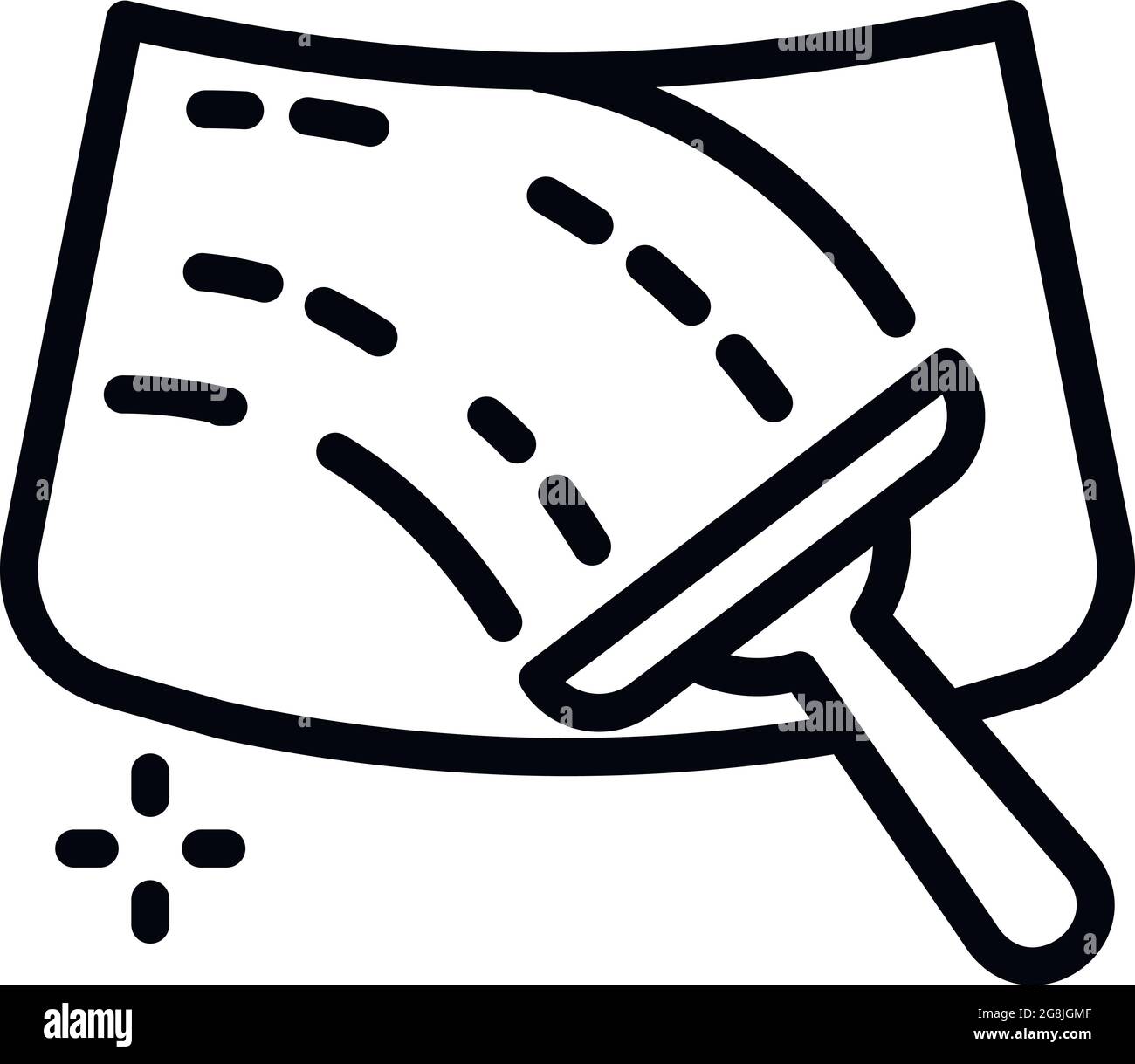 Sauberes auto Windschutzscheibe Symbol. Umrisse sauberes Auto Windschutzscheibe vektor Symbol für Web Design auf weißem Hintergrund Stock Vektor