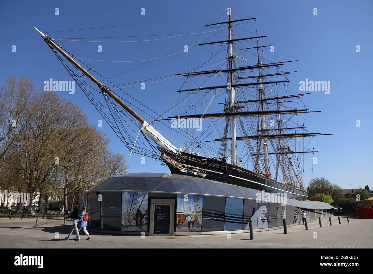 Das Cutty Shark Schiff und Museum Greenwich London Stockfoto