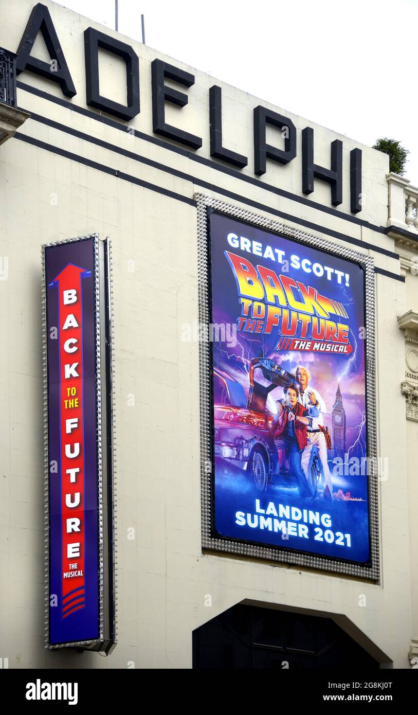 London, England, Großbritannien. 'Zurück in die Zukunft - das Musical' im Adelphi Theater, Strand, Juli 2021 Stockfoto