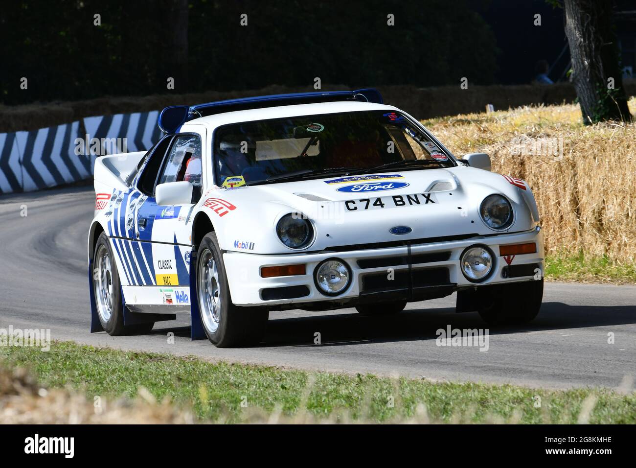 Terry Maynard, Ford RS200, Ultimate Rally Cars, die Maestros - Motorsport's Great All-Rounders, Goodwood Festival of Speed, Goodwood House, Chichester Stockfoto