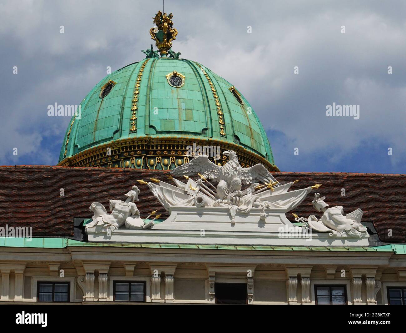 Architektur in Wien, die Wiener Hofburg ist einer der größten Palastkomplexe der Welt Stockfoto