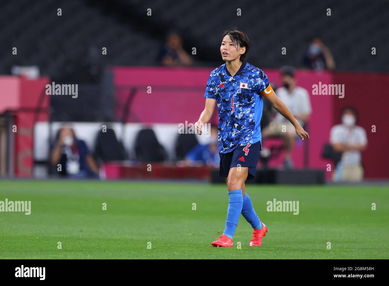 Hokkaido, Japan. Juli 2021. Saki Kumagai (JPN) Fußball/Fußball: Erste Runde der Frauen, Gruppe E-Spiel zwischen Japan 1-1 Kanada während der Olympischen Spiele in Tokio 2020 im Sapporo Dome in Hokkaido, Japan. Quelle: Naoki Morita/AFLO SPORT/Alamy Live News Stockfoto