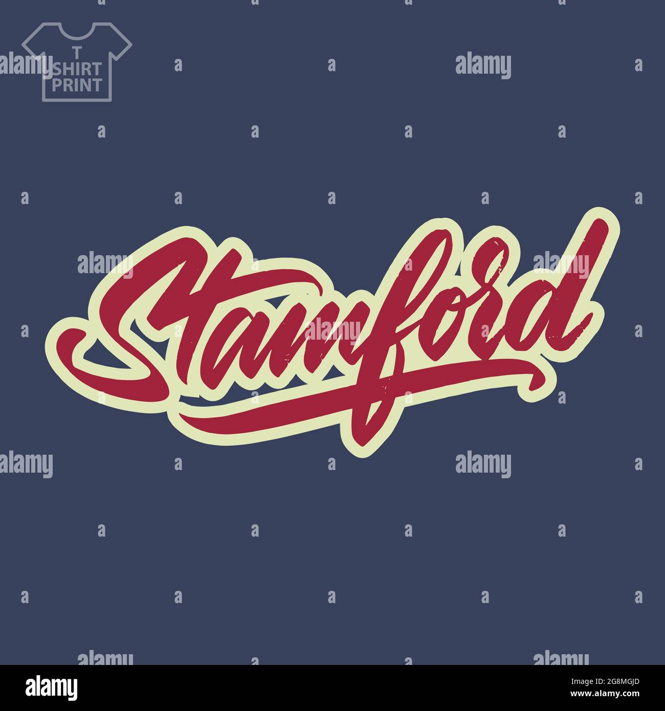 Stamford America City-Logo im Vintage-Grunge-Stil. Zum Drucken von Souvenirs. Vektorclipart. Stock Vektor