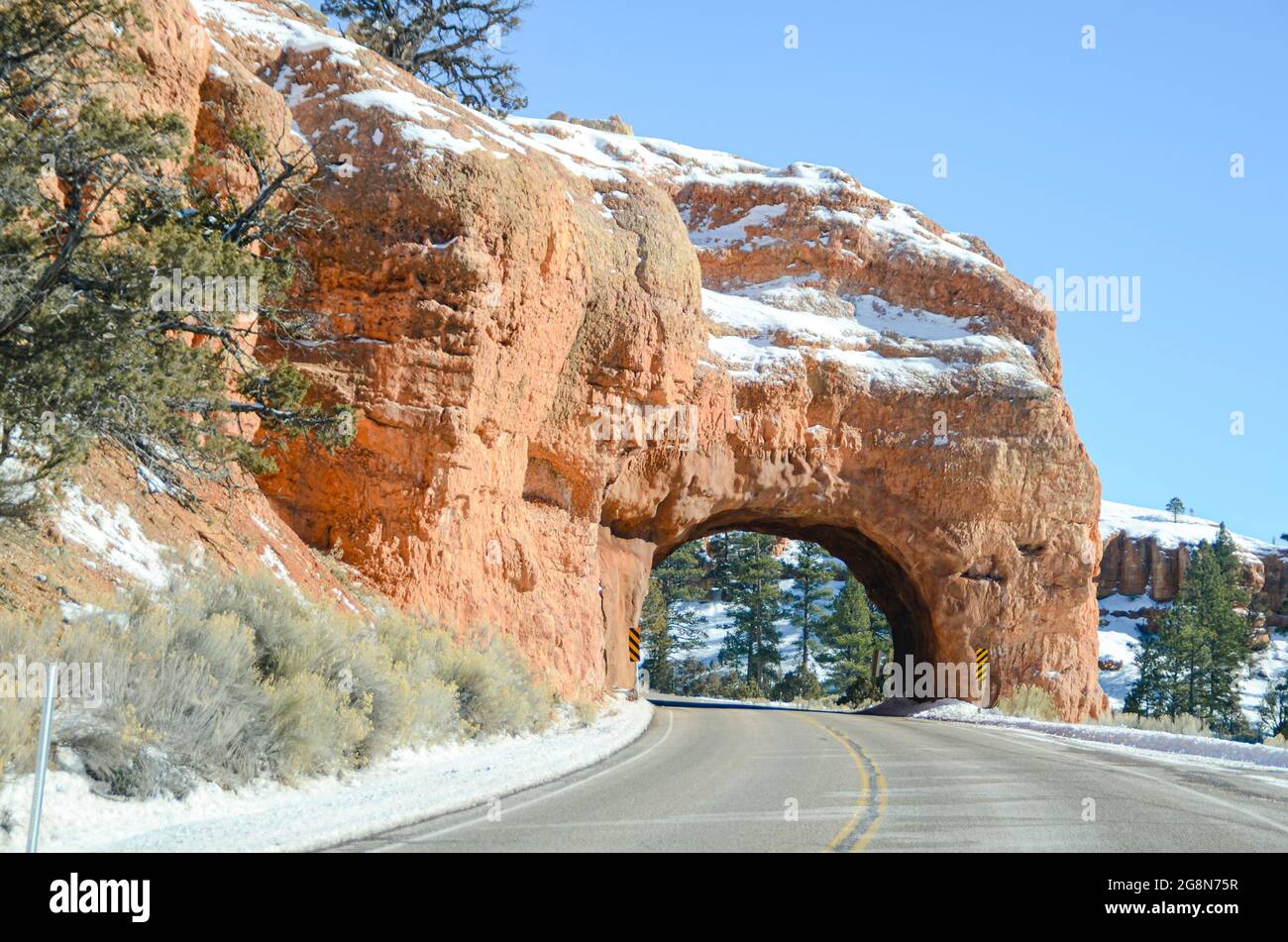 American Southwest Driving Tourism. Utah Arizona Canyon Landschaft Stockfoto