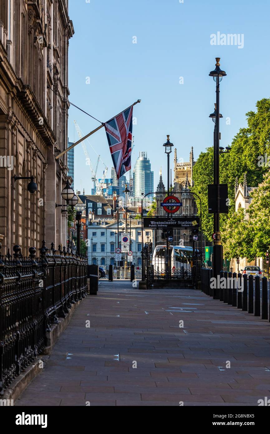 London entlang der Themse Stockfoto