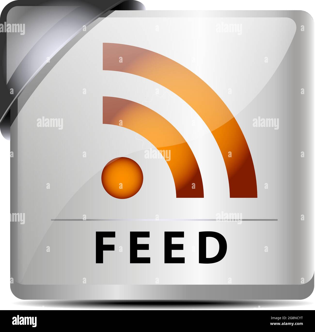 Ursprünglich konzipierte RSS-Feed/Schaltflächensymbol Stock Vektor