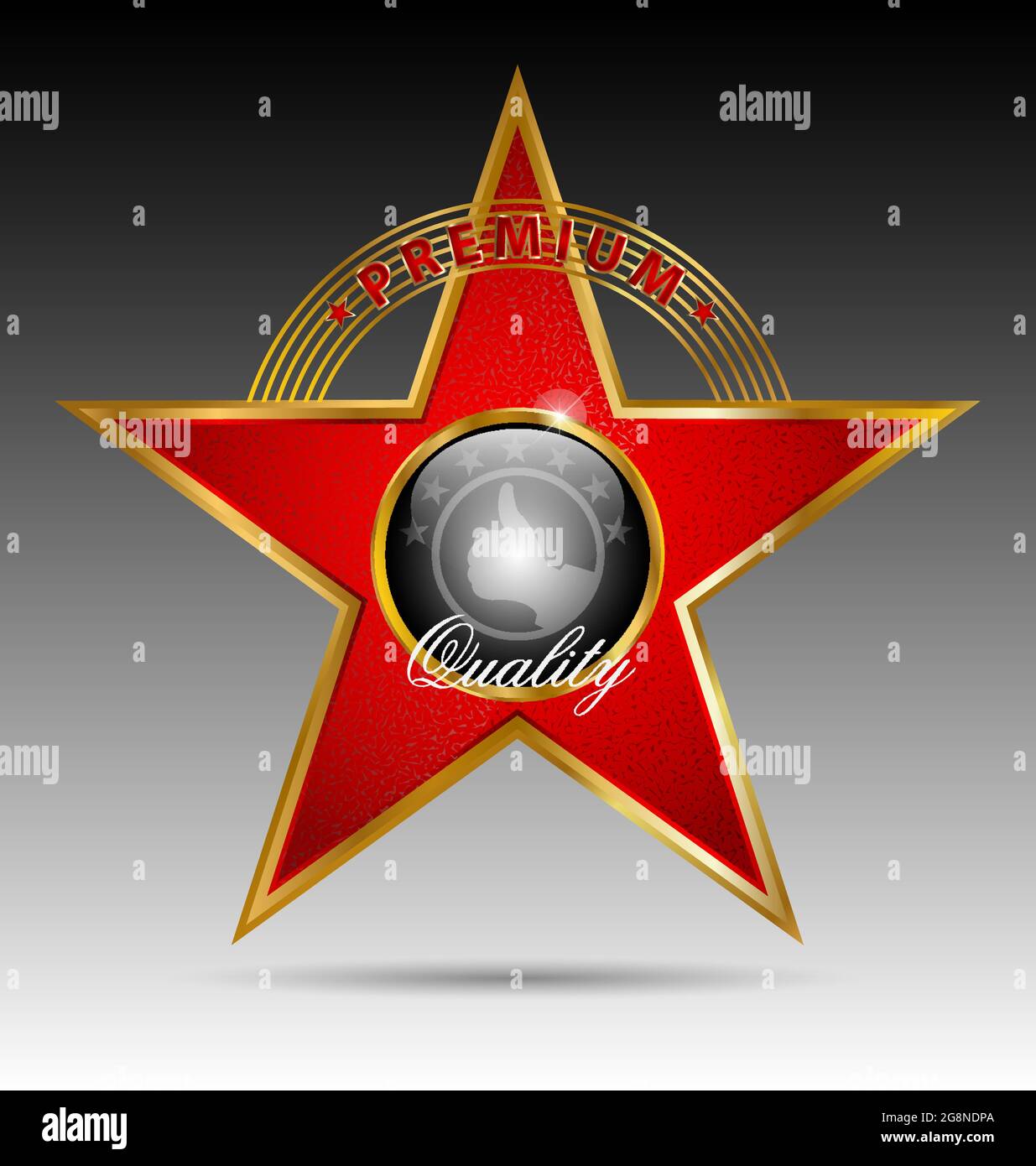 Gestaltung eines kreativen glänzend und gold Premium Qualität Produkt Labels Stock Vektor