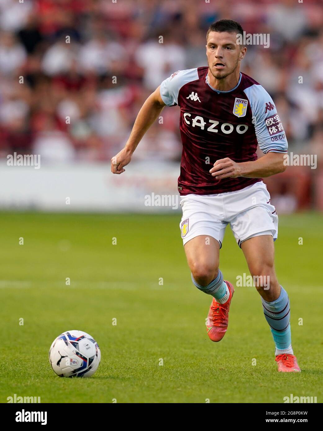 Walsall, England, 21. Juli 2021. Frederic Guilbert von Aston Villa während des Vorsaison-Freundschaftsspiel im Banks's Stadium, Walsall. Bildnachweis sollte lauten: Andrew Yates / Sportimage Stockfoto