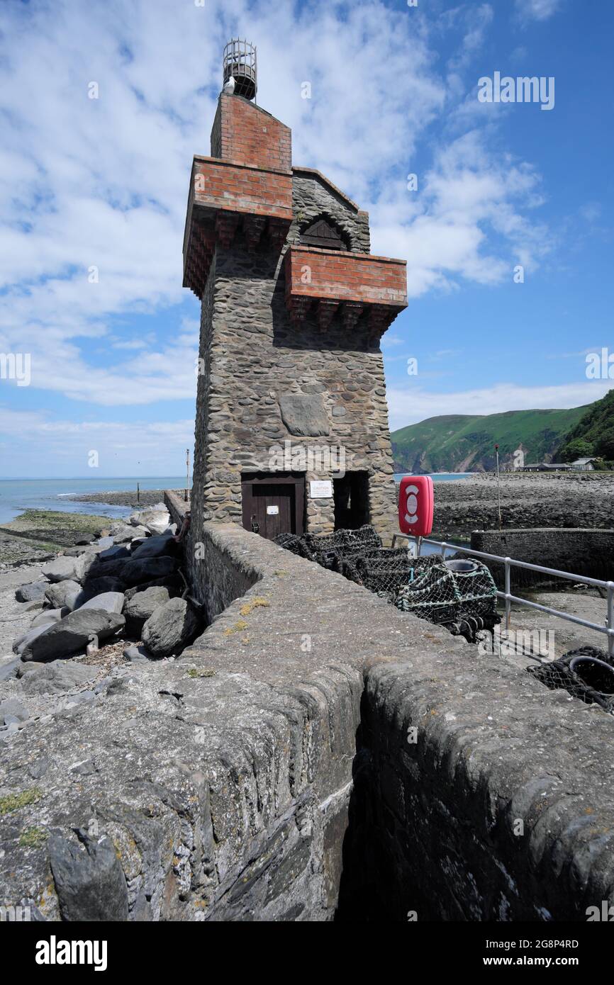Der Rheinische Turm ist ein Symbol von Lynton und Lynmouth in North Devon England Stockfoto