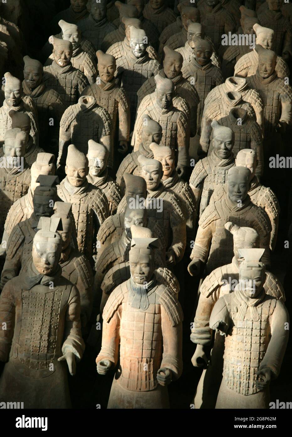 Die größte und wichtigste Attraktion von Xi'an: Die Terrakotta-Krieger. Die Terrakotta-Krieger ist Teil des großen Grabes, das von den ersten Chinesen gebaut wurde Stockfoto