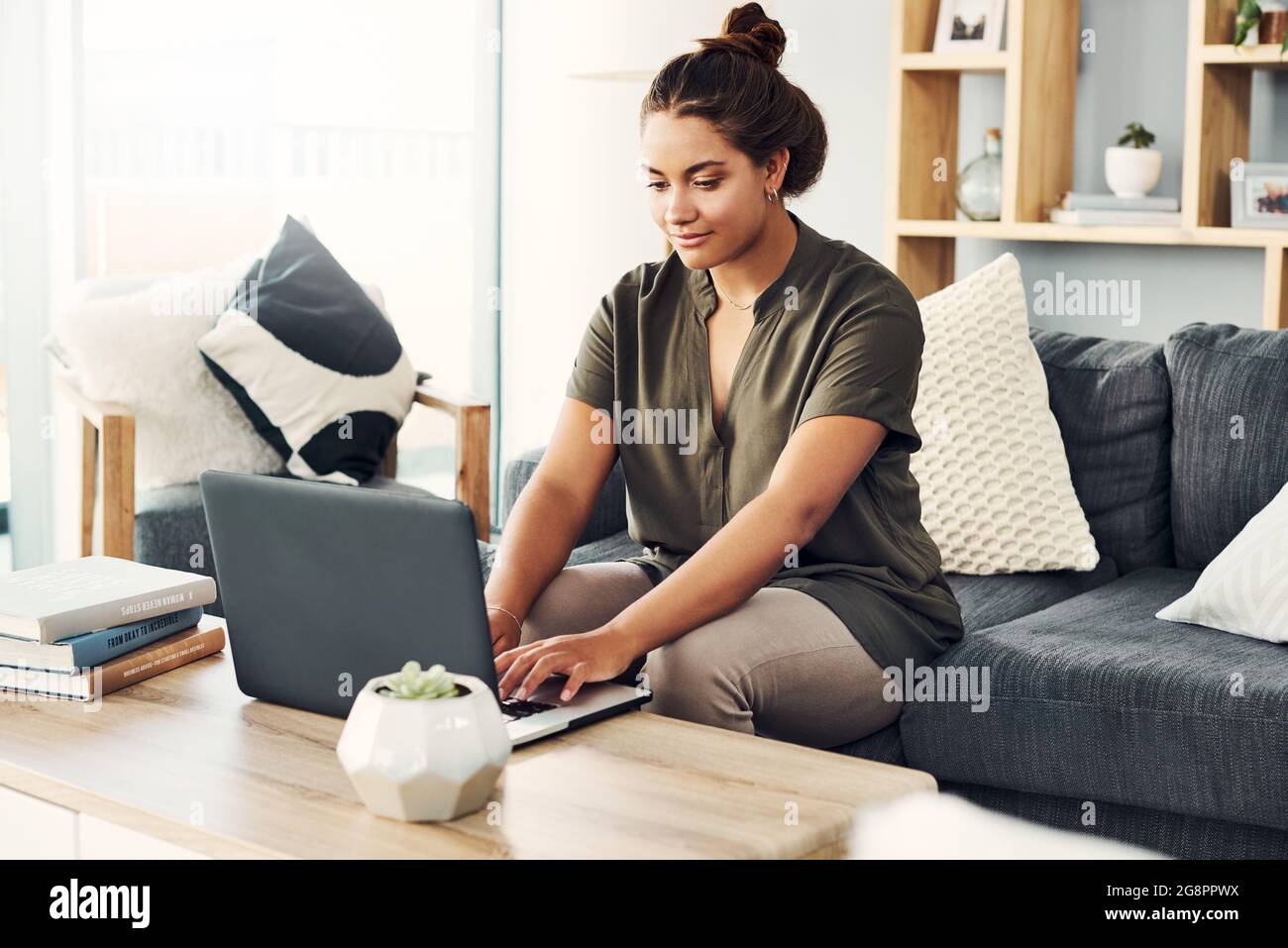 Wer braucht ein Büro, wenn Sie ein Blogger sind Stockfoto