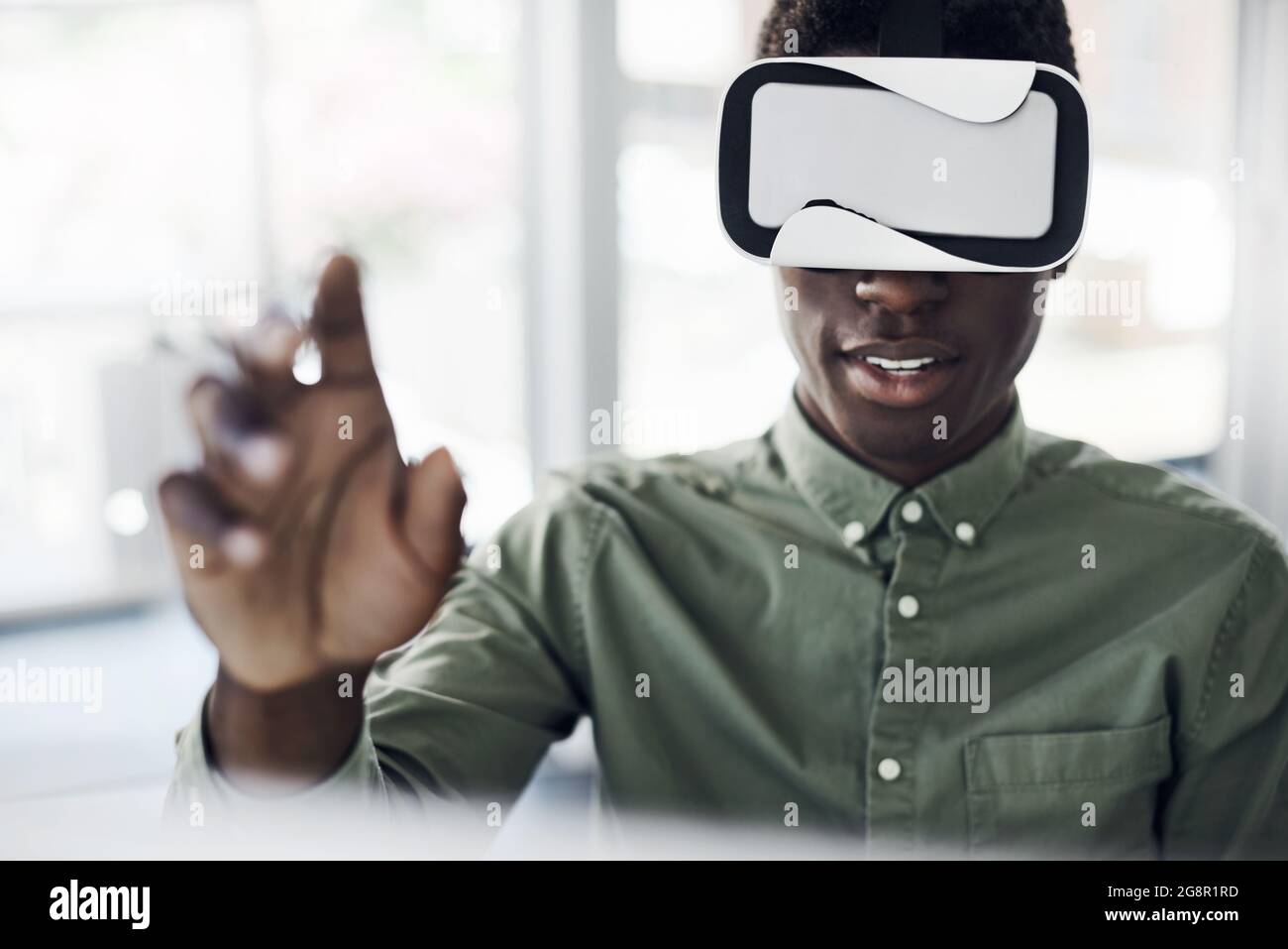 Besuchen der virtuellen Domain Stockfoto
