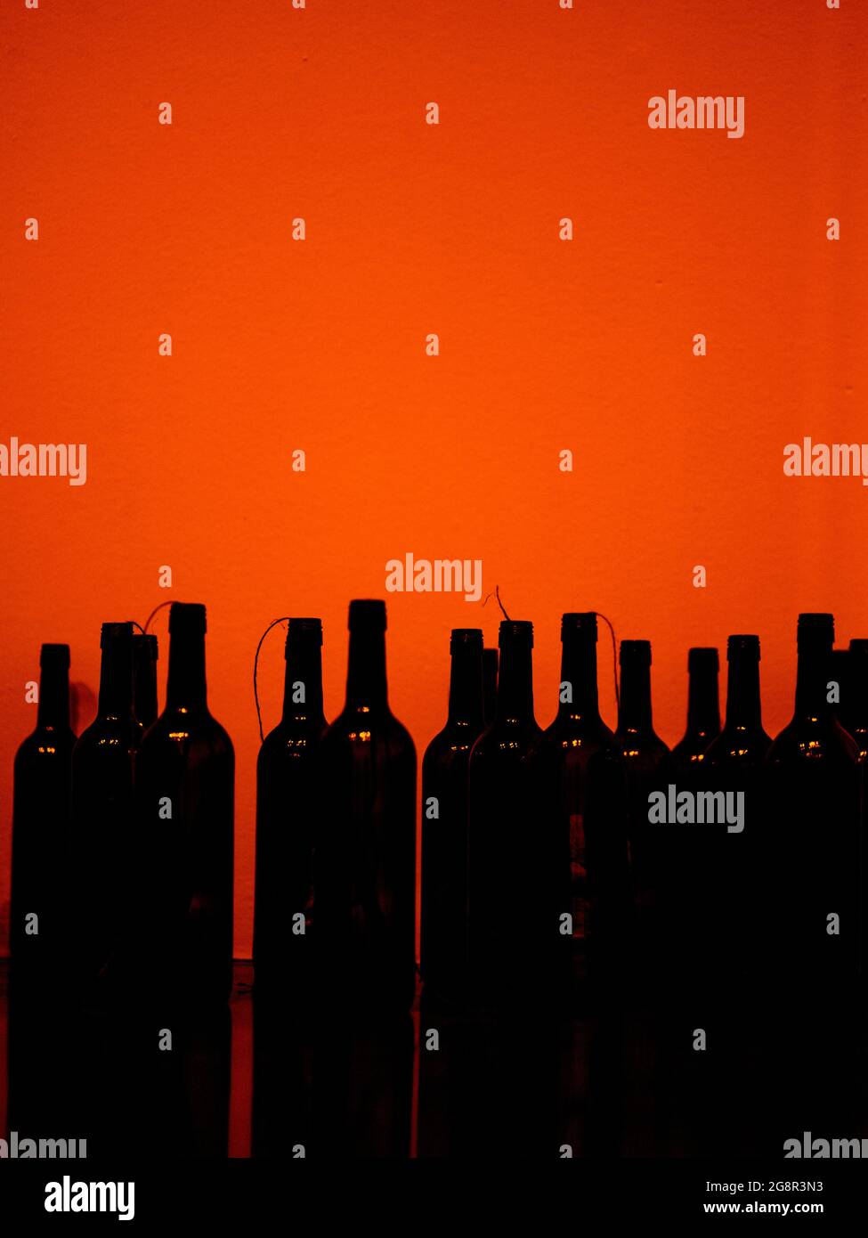 Flaschen Silhouetten Stockfoto