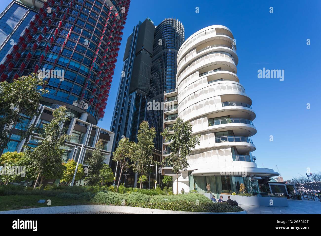 Sydney, Australien. Juli 2021. Sydney, Australien. Donnerstag, 22. Juli 2021. Allgemeine Ansichten von Barangaroo und leere Straßenszenen.aufgrund der hochinfektiösen Delta-Variante von Covid-19 wurden alle Bauarbeiten in Sydney bis mindestens zum 30. Juli eingestellt. Quelle: Paul Lovelace/Alamy Live News Stockfoto