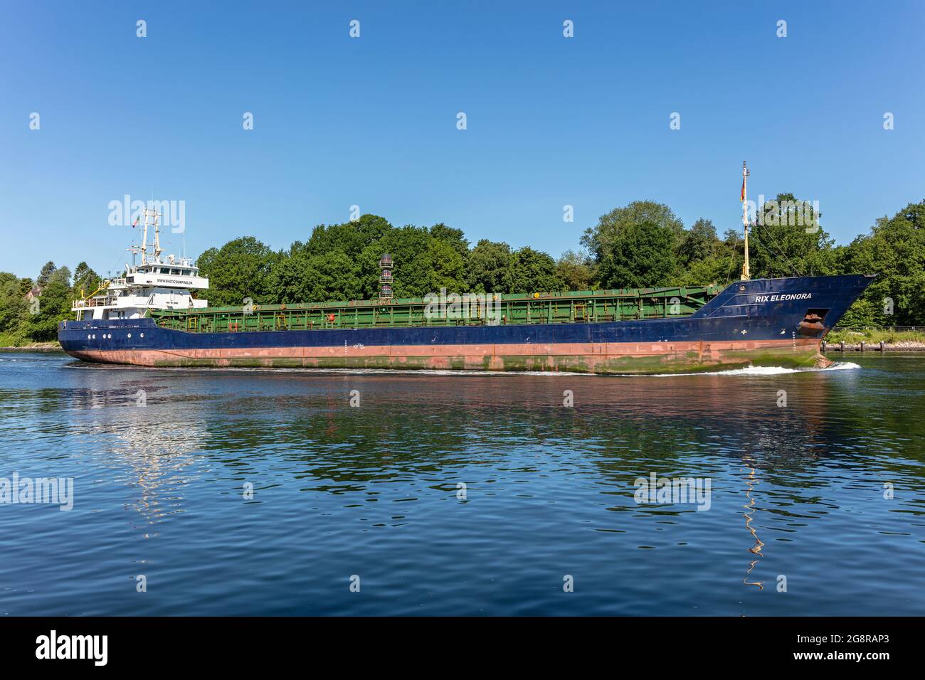 Baltic Shipping Stückgutschiff RIX ELEONORA im Nord-Ostsee-Kanal Stockfoto