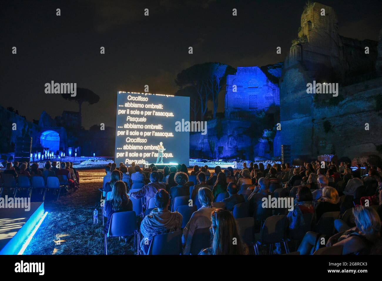 Italien, Rom, 21. Juli 2021. Das Festival delle Letterature 2021, das im alten Palatin-Stadion im forum romanum stattfindet. Foto © Fabio Mazzarella/Sintesi/Alamy Live News Stockfoto