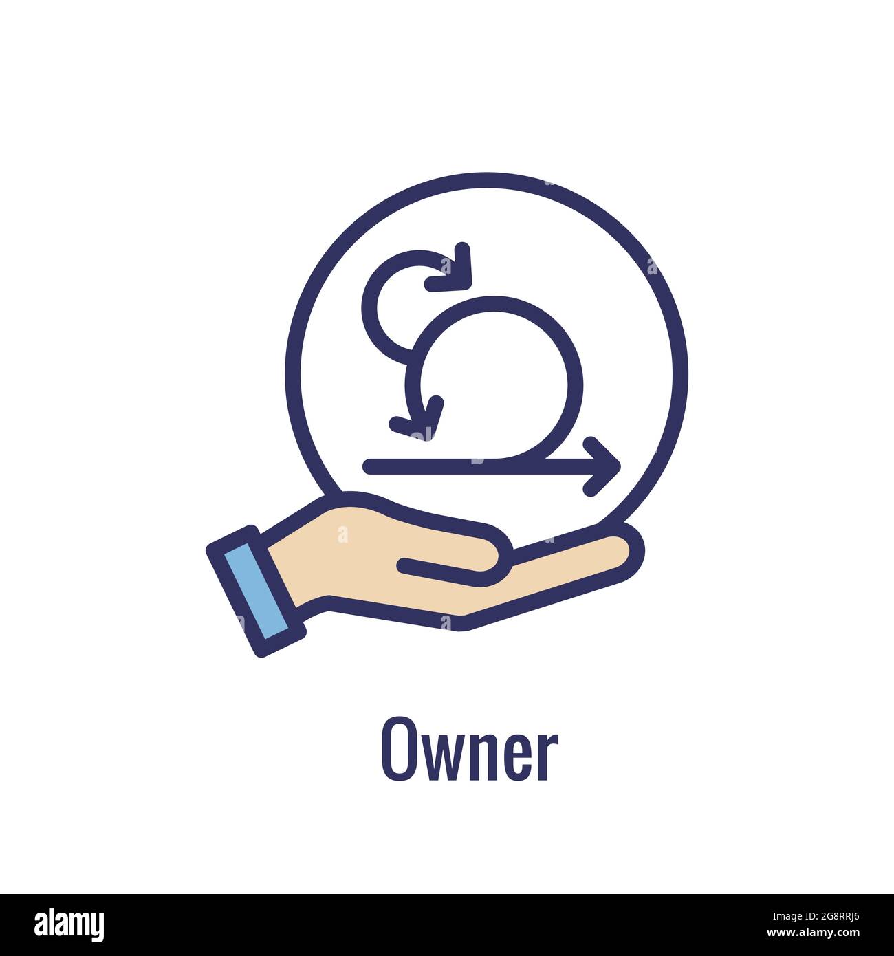 Symbol für agile Scrum-Prozesse und -Methoden Stock Vektor