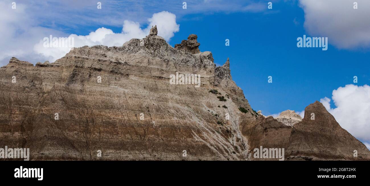 Rund um das Fossil Exhibit Area, Badlands National Park, South Dakota Stockfoto